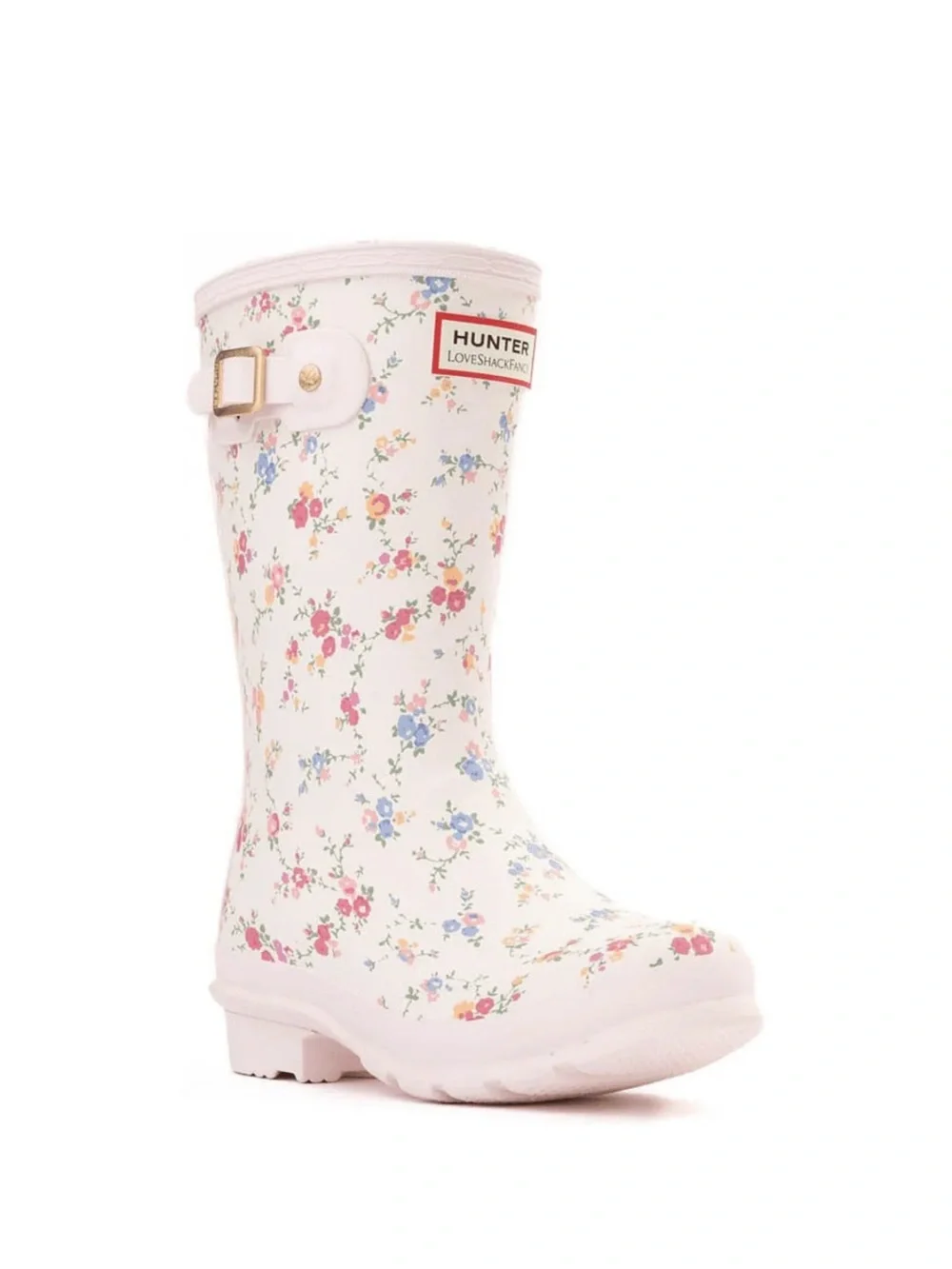 NWT Hunter x LoveShack Fancy - White Floral Tall Rain Boot - Size 2